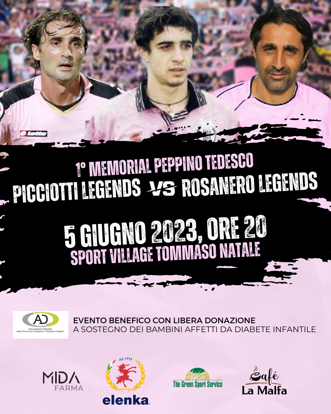 Peppino Tedesco Memorial: Benefizspiel zwischen Picciotti und Rosanero Legends